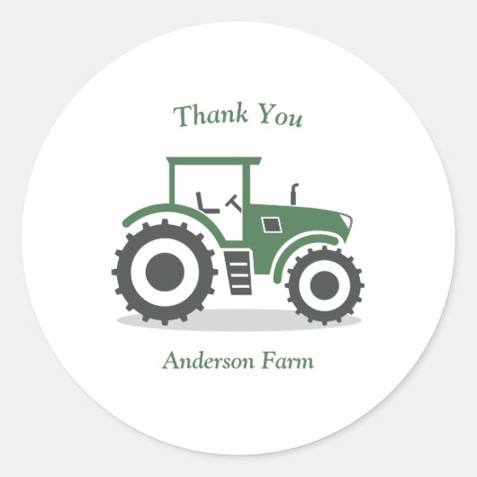 Boerderij Tractor Dank u Sticker (Voorkant)