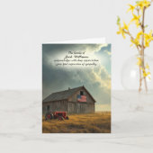 Boerderij tractor en schuur voor sympathie Dank u Kaart (Gele Bloem)