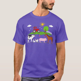 Boerderij Tractor Farm Animals T-shirt