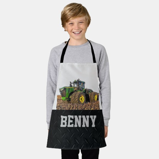 Boerderij Tractor Farmer Cool Schort (Gedragen)