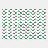 Boerderij Tractor Green and Yellow Kinder Wrapping Inpakpapier Vel (Voorkant)