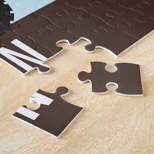 Boerderij Tractor Green en Yellow Jigzaag Puzzle Legpuzzel (Zijkant)