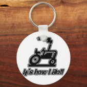 Boerderij Tractor Hoe ik rol Sleutelhanger (Voorkant)