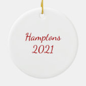 Boerderij Tractor-kerst Keramisch Ornament (Achterkant)