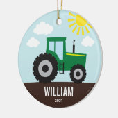 Boerderij Tractor Kinder keramische siervoorwerpen Keramisch Ornament (Links)