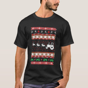 Boerderij Tractor Lelijke Kerstmis T-shirt