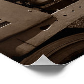  Boerderij tractor Mechanics CloseUp Sepia print (Hoek)