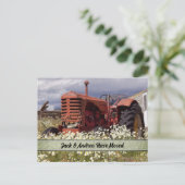  Boerderij Tractor Nieuwe Briefkaarten Adres (Staand voorkant)