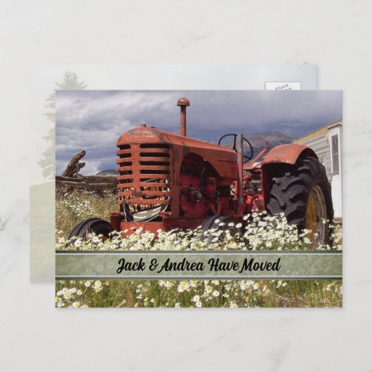  Boerderij Tractor Nieuwe Briefkaarten Adres (Voorkant / Achterkant)