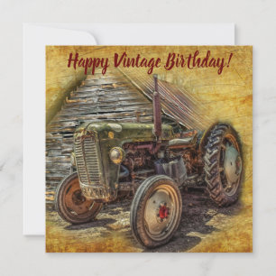  Boerderij Tractor Old Barn Shed Birthday Card Kaart