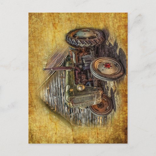  Boerderij tractor Old Barn Shed Briefkaart (Voorkant)