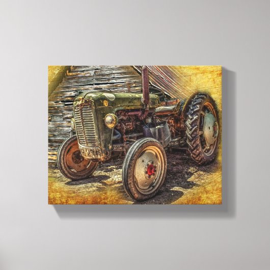  Boerderij tractor Old Barn Shed Canvas Afdruk (Voorkant)