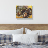  Boerderij tractor Old Barn Shed Canvas Afdruk (Insitu (Slaapkamer))