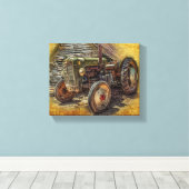  Boerderij tractor Old Barn Shed Canvas Afdruk (Insitu (Houten vloer))