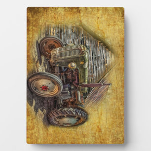  Boerderij tractor Old Barn Shed Fotoplaat