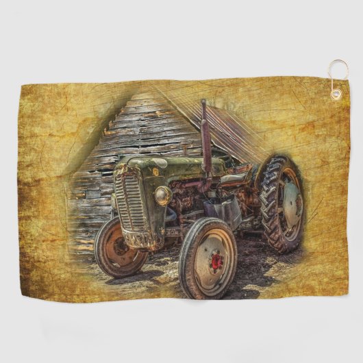  Boerderij tractor Old Barn Shed Golfhanddoek (Horizontaal)