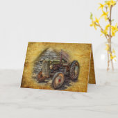  Boerderij tractor Old Barn Shed Kaart (Gele Bloem)