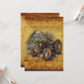  Boerderij tractor Old Barn Shed Kaart (Voorkant / Achterkant in situ)