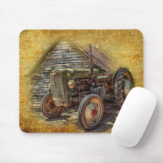  Boerderij tractor Old Barn Shed Muismat (Met muis)