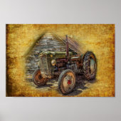 Boerderij tractor Old Barn Shed Poster (Voorkant)