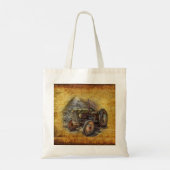 Boerderij tractor Old Barn Shed Tote Bag (Achterkant)