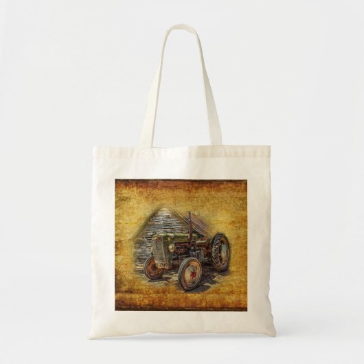 Boerderij tractor Old Barn Shed Tote Bag (Voorkant)