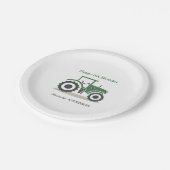 Boerderij tractor papieren bordje (Gekanteld)