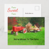 Boerderij Tractor Red Country Herfst We zijn verhu Briefkaart (Voorkant / Achterkant)