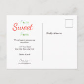 Boerderij Tractor Red Country Herfst We zijn verhu Briefkaart (Achterkant)