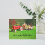 Boerderij Tractor Red Country Herfst We zijn verhu Briefkaart (Staand voorkant)