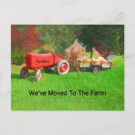 Boerderij Tractor Red Country Herfst We zijn verhu Briefkaart