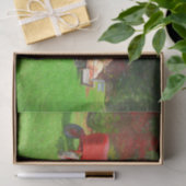 Boerderij Tractor Red Green Country Autumn Pumpkin Tissuepapier (Geschenk)