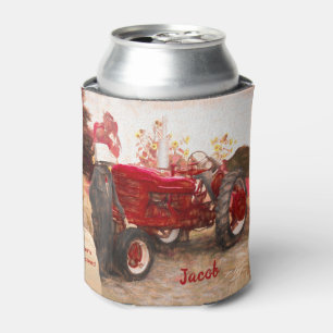 Boerderij Tractor Red Rustic Autumn Harvest Blikjeskoeler