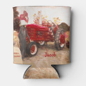 Boerderij Tractor Red  Rustic Autumn Harvest Blikjeskoeler (Voorkant)