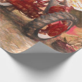 Boerderij Tractor Red  Rustic Autumn Harvest Cadeaupapier (Hoek)