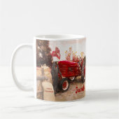 Boerderij Tractor Red  Rustic Autumn Harvest Koffiemok (Links)