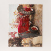 Boerderij Tractor Red  Rustic Autumn Harvest Legpuzzel (Verticaal)