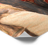 Boerderij Tractor Red  Rustic Autumn Harvest Poster (Hoek)