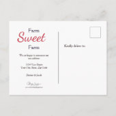 Boerderij Tractor Red Rustic Land dat we verplaats Briefkaart (Achterkant)