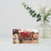 Boerderij Tractor Red  Rustige Landbouw Visitekaartje (Staand voorkant)