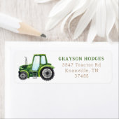 Boerderij Tractor retour adreslabels Etiket (Insitu)