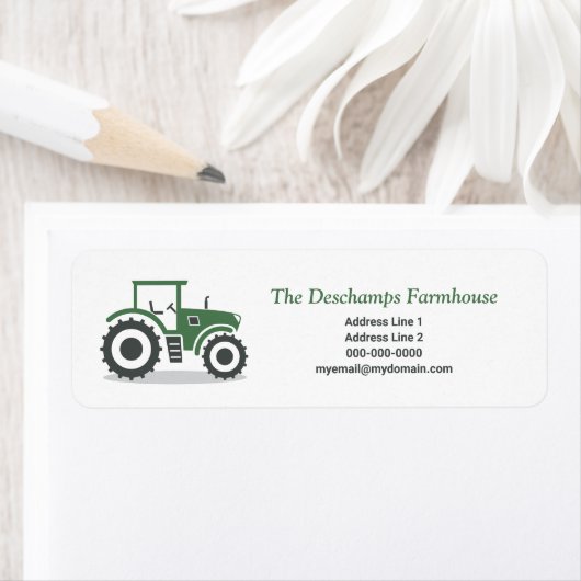 Boerderij Tractor Return Address Label (Insitu)
