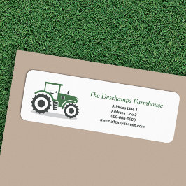 Boerderij Tractor Return Address Label