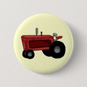 Boerderij tractor ronde button 5,7 cm