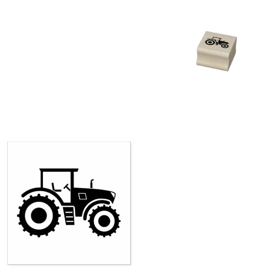 Boerderij tractor rubberstempel (Gestempeld)