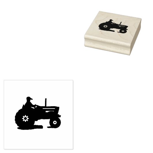 Boerderij tractor rubberstempel (Gestempeld)