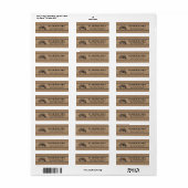 Boerderij tractor Rustic Kraft Burlap Print Etiket (Full Sheet)