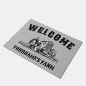  Boerderij Tractor Sjabloon Welkom Deurmat (Schuin)