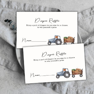 Boerderij Tractor Teddy Bear Luier Raffle Baby sho Informatiekaartje