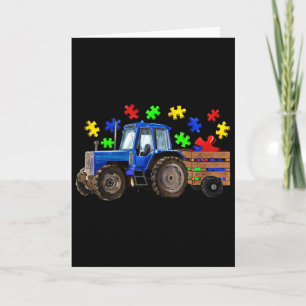 Boerderij Tractor Truck Puzzel Autisme Bewustzijns Kaart